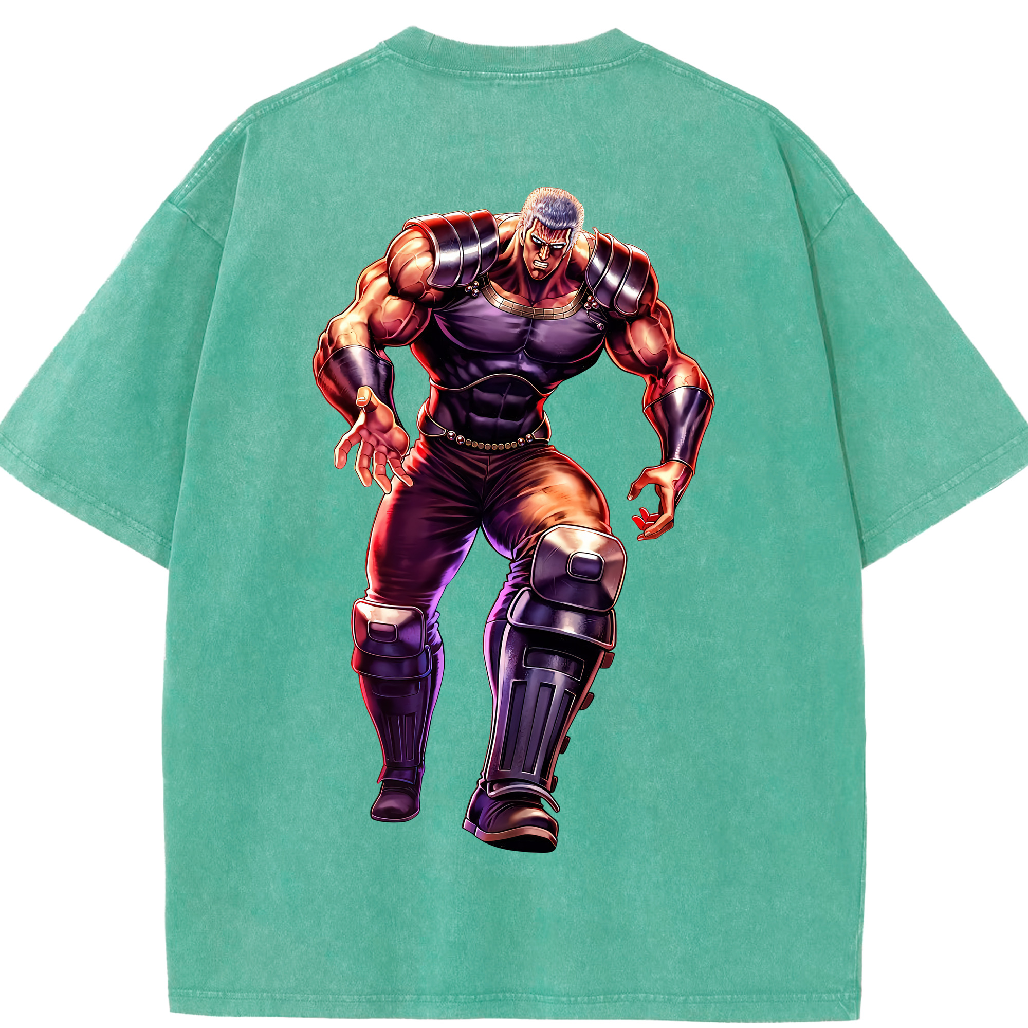 （画像用） 北斗の拳 Fist of the North Star 綿100% ヴィンテージ風 半袖Tシャツ（背面プリント）